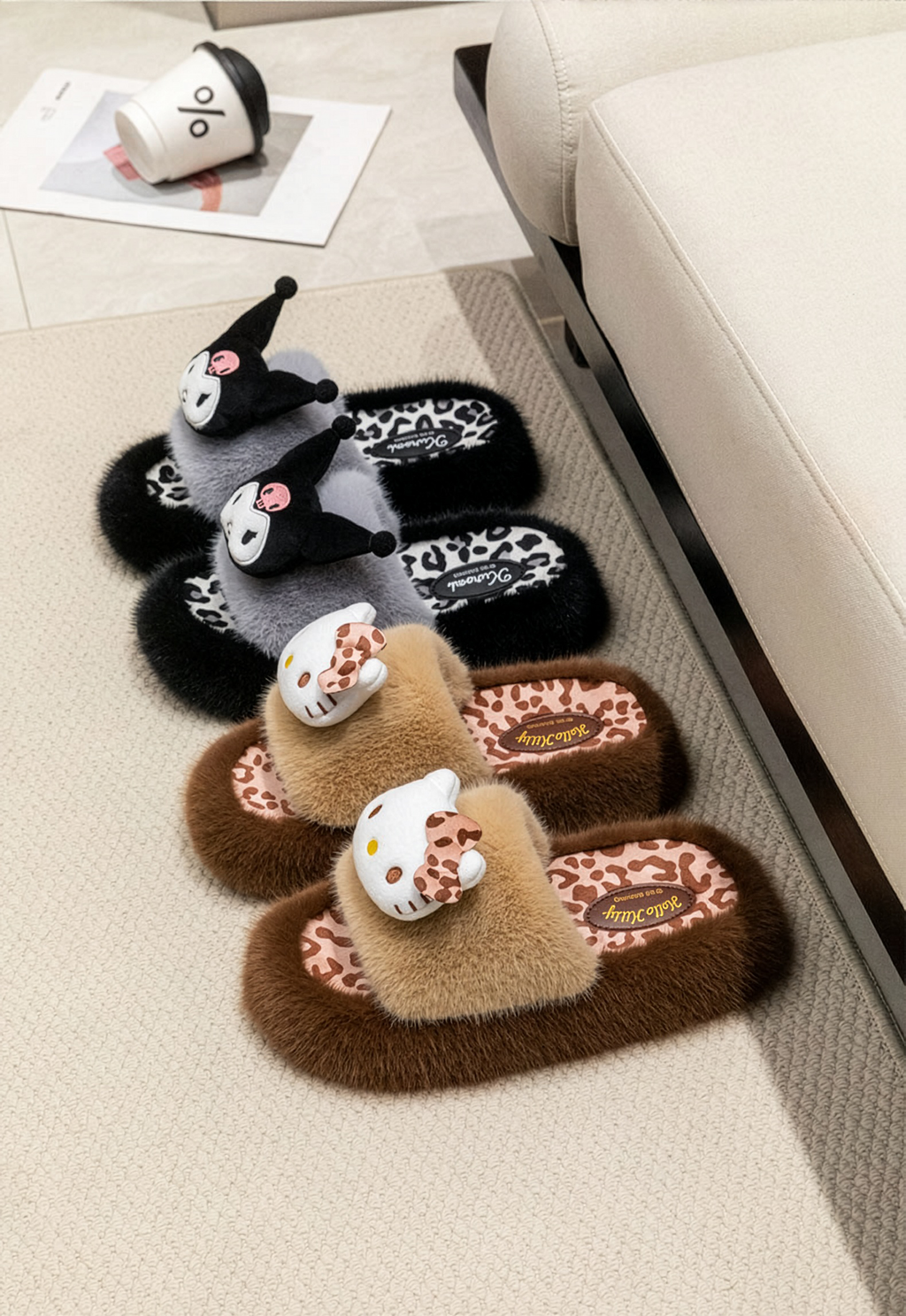 Leopard Plush Slippers